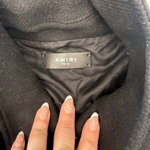 AMIRI Black and White Striped Jacket